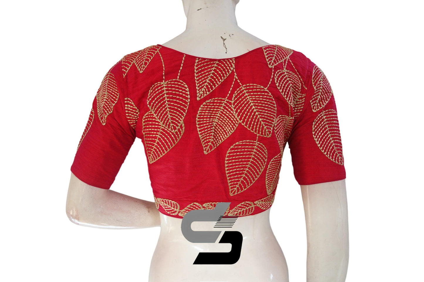 Dark Pink Color Semi Silk Designer, Party Wear Readymade Blouse/ Indian Crop Tops - D3blouses
