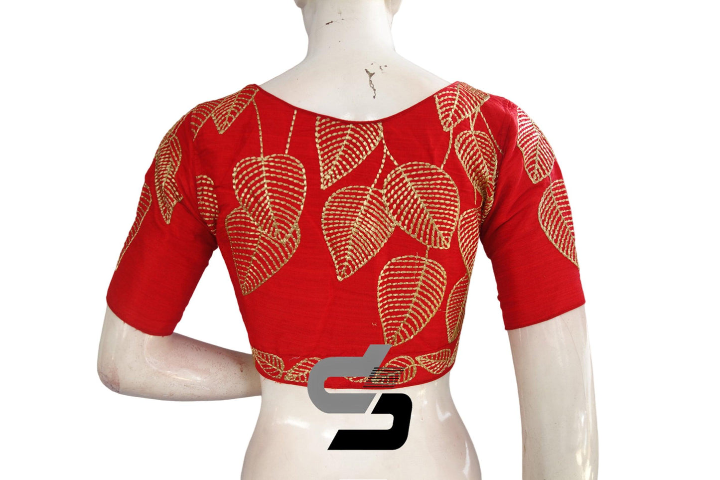Red Color Semi Silk Designer, Party Wear Readymade Blouse/ Indian Crop Tops - D3blouses