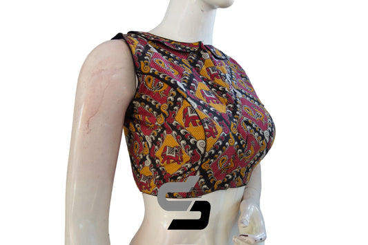 Kalamkari cotton Designer Readymade Saree Blouse - D3blouses