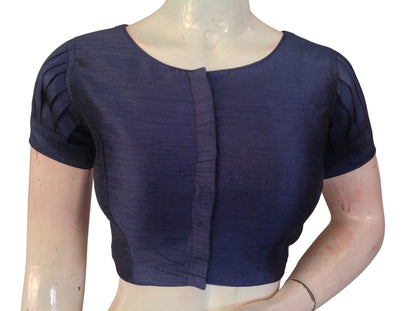 Plain Silk Puff Sleeves Saree Blouse | Ready-to-Wear for Festive & Wedding Sarees