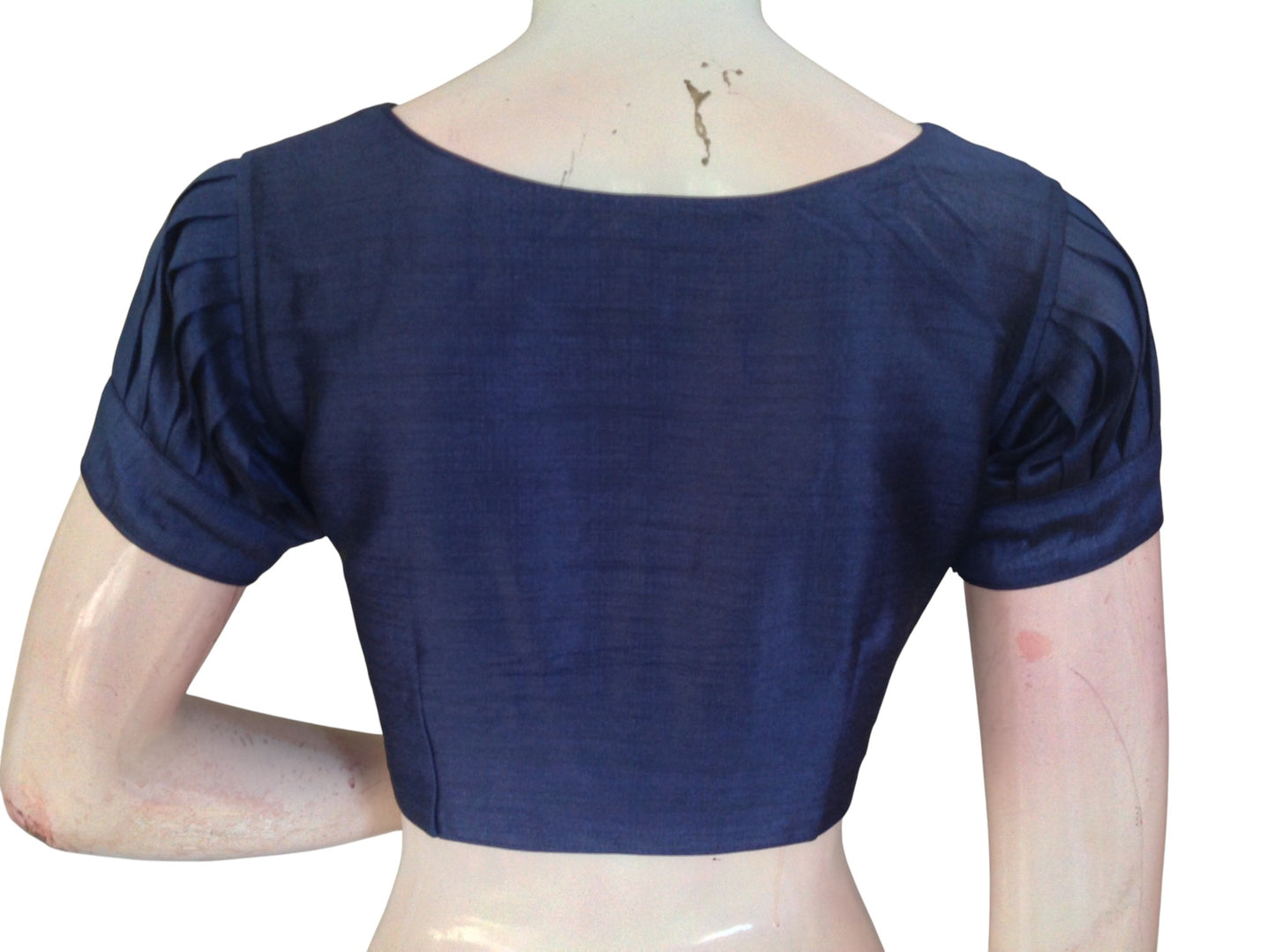 Plain Silk Puff Sleeves Saree Blouse | Ready-to-Wear for Festive & Wedding Sarees