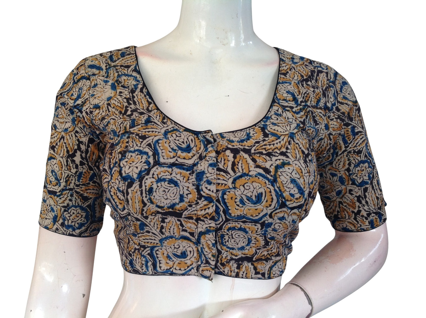 Kalamkari Cotton Saree Blouse – Multiple Prints | Ready-to-Wear, Daily & Festive Wear