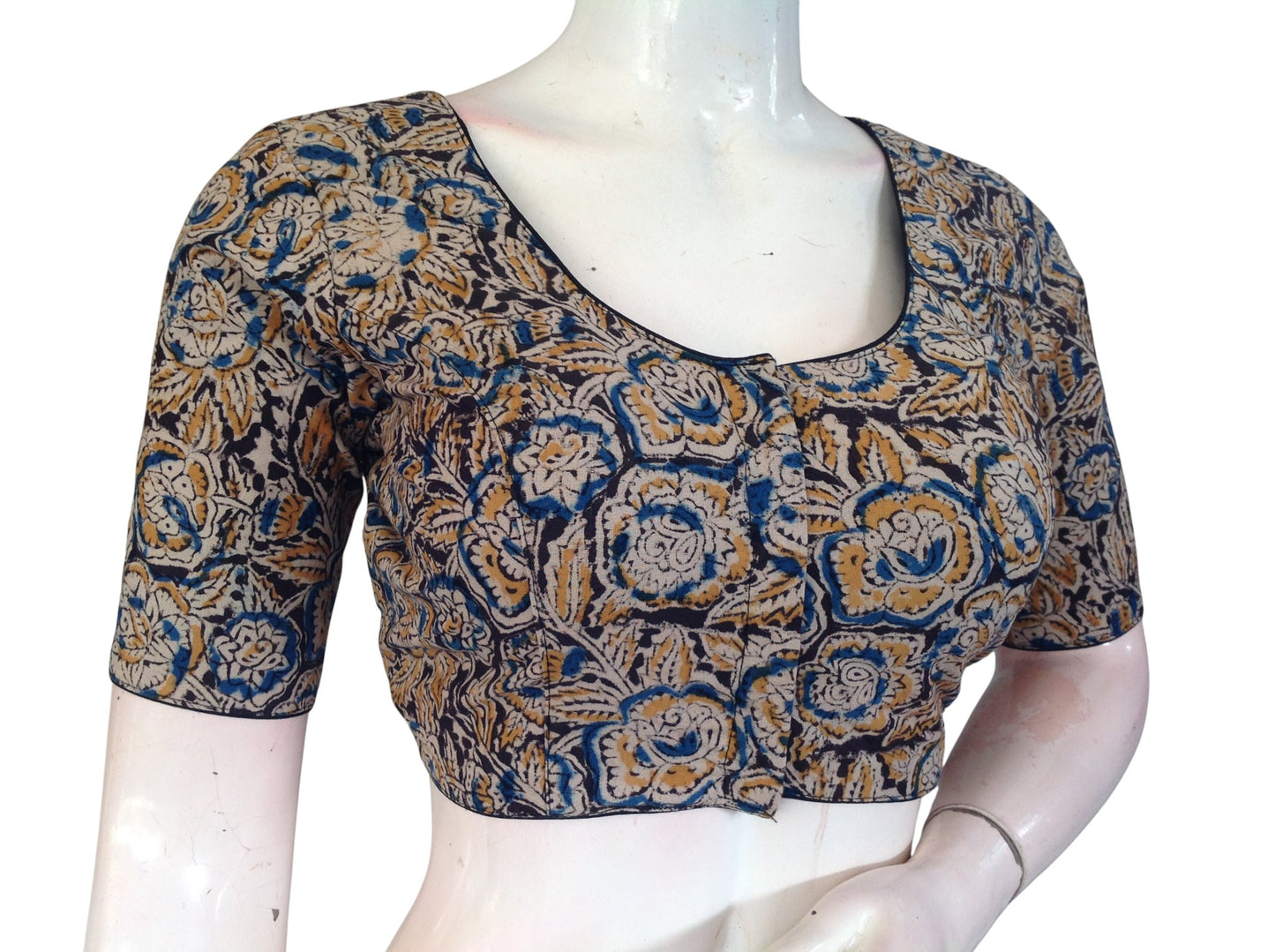 Kalamkari Cotton Saree Blouse – Multiple Prints | Ready-to-Wear, Daily & Festive Wear