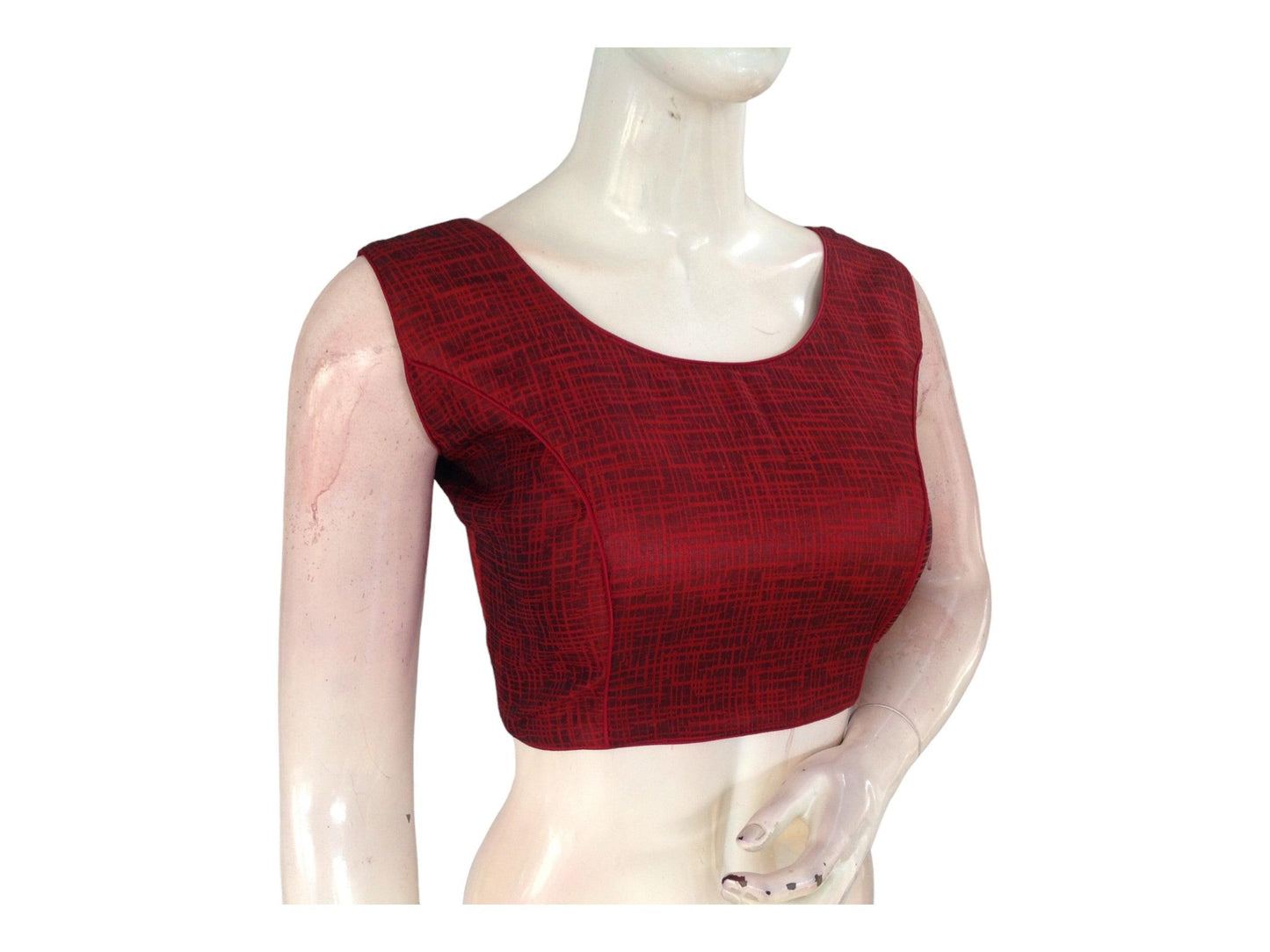 Maroon Color Plain Designer Saree Readymade saree Blouse - D3blouses