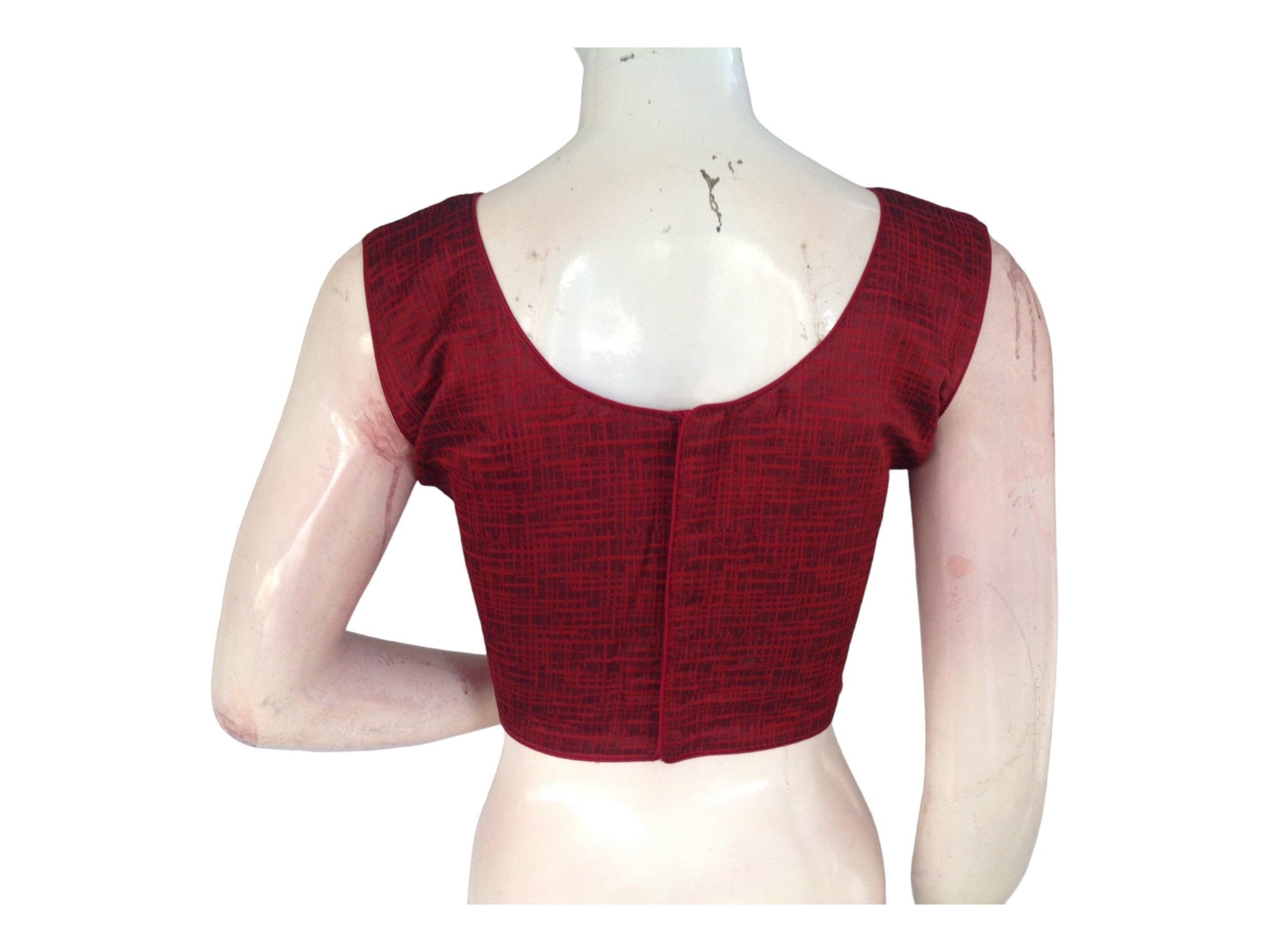 Maroon Color Plain Designer Saree Readymade saree Blouse - D3blouses