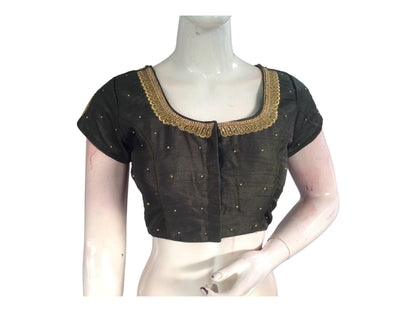 Green Color Embroidered Readymade Saree Blouse - D3blouses