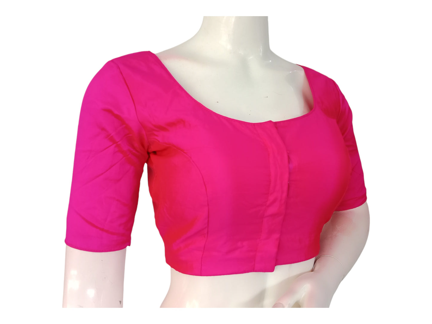 Blush Pink Silk Cotton Blouse - Feminine & Elegant