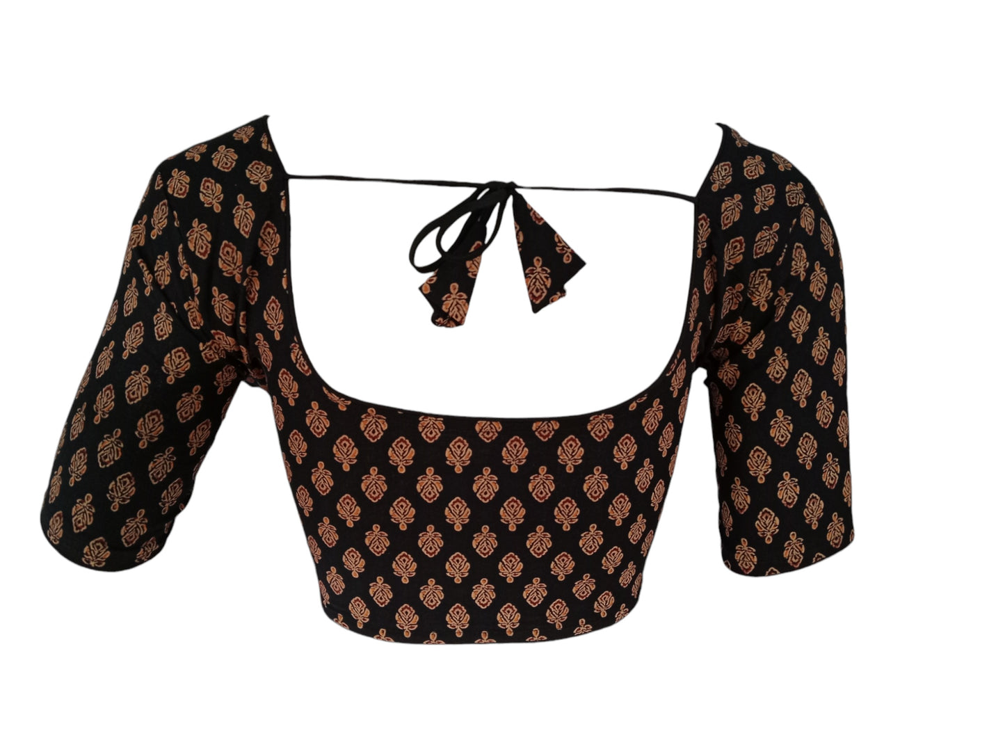 Black Cotton Readymade Saree Blouse: A Classic Staple