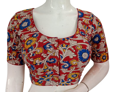 Kalamkari Cotton Saree Blouse – Multiple Prints | Ready-to-Wear, Daily & Festive Wear