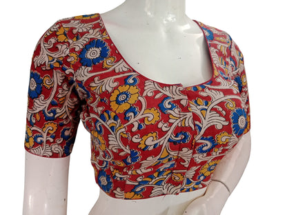 Kalamkari Cotton Saree Blouse – Multiple Prints | Ready-to-Wear, Daily & Festive Wear