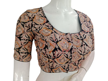 Kalamkari Cotton Saree Blouse – Multiple Prints | Ready-to-Wear, Daily & Festive Wear