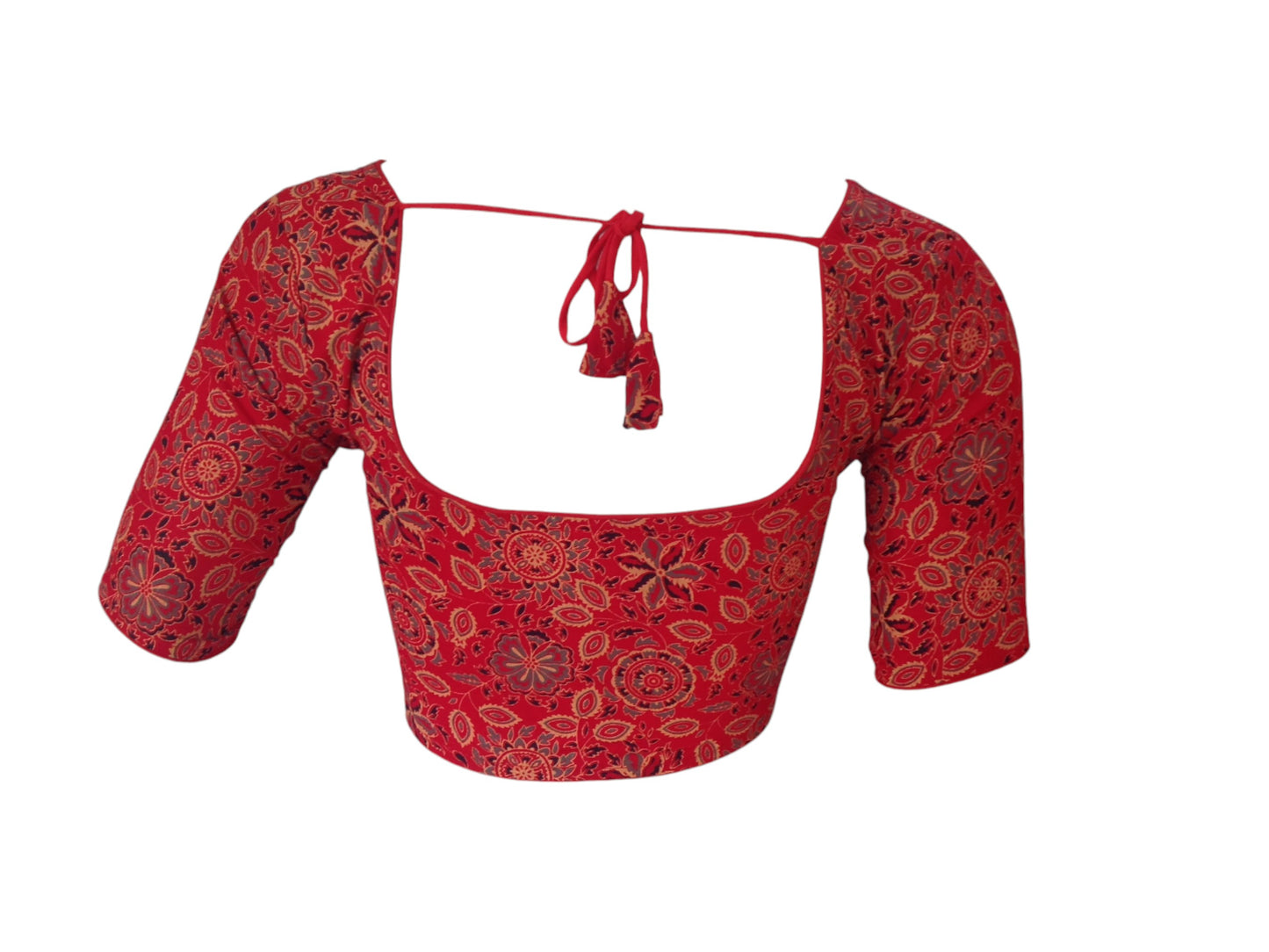 Red Cotton Readymade Saree Blouse: A Bold Statement