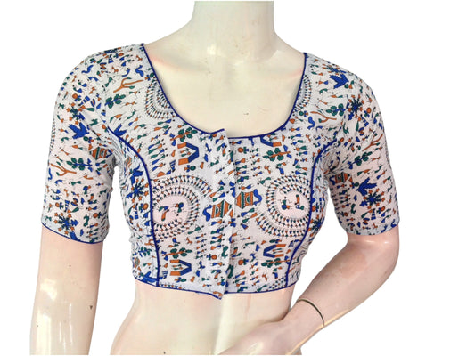 Ivory Cotton Readymade Saree Blouse: A Timeless Classic