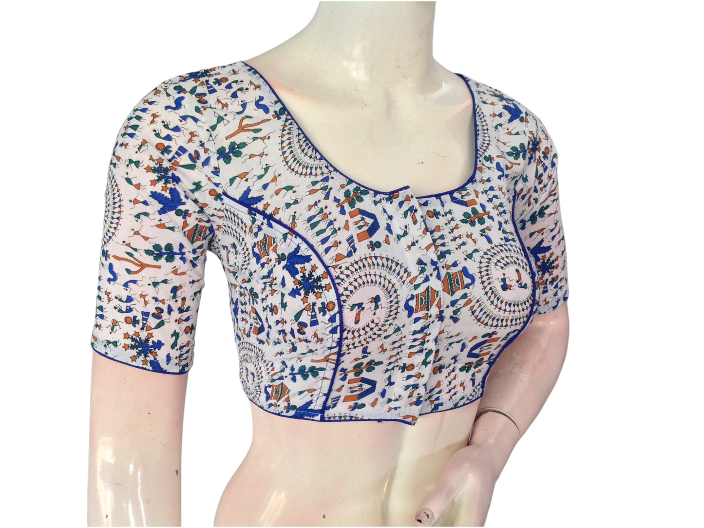 Ivory Cotton Readymade Saree Blouse: A Timeless Classic