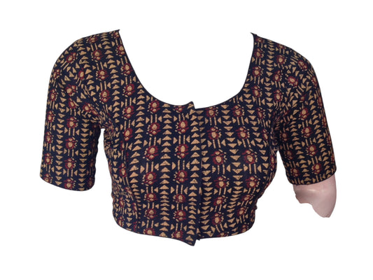 Black Cotton Readymade Saree Blouse: A Classic Staple