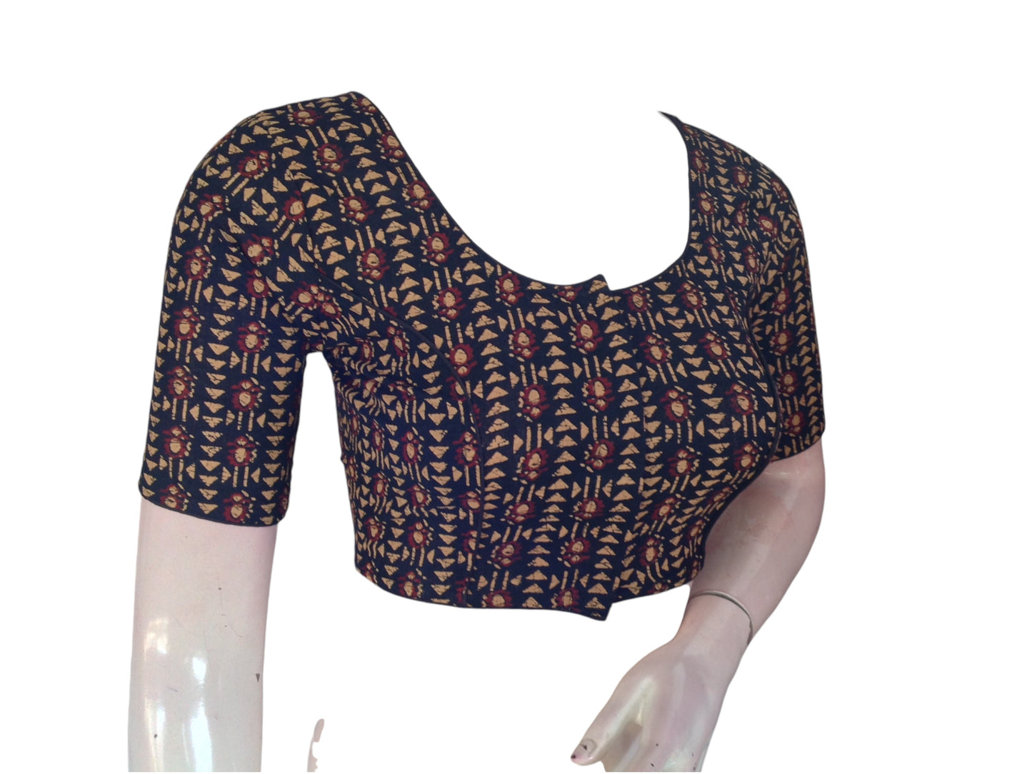 Black Cotton Readymade Saree Blouse: A Classic Staple