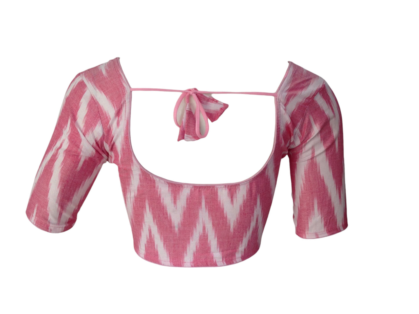 Pastel Pink Cotton Readymade Saree Blouse: A Delicate Delight