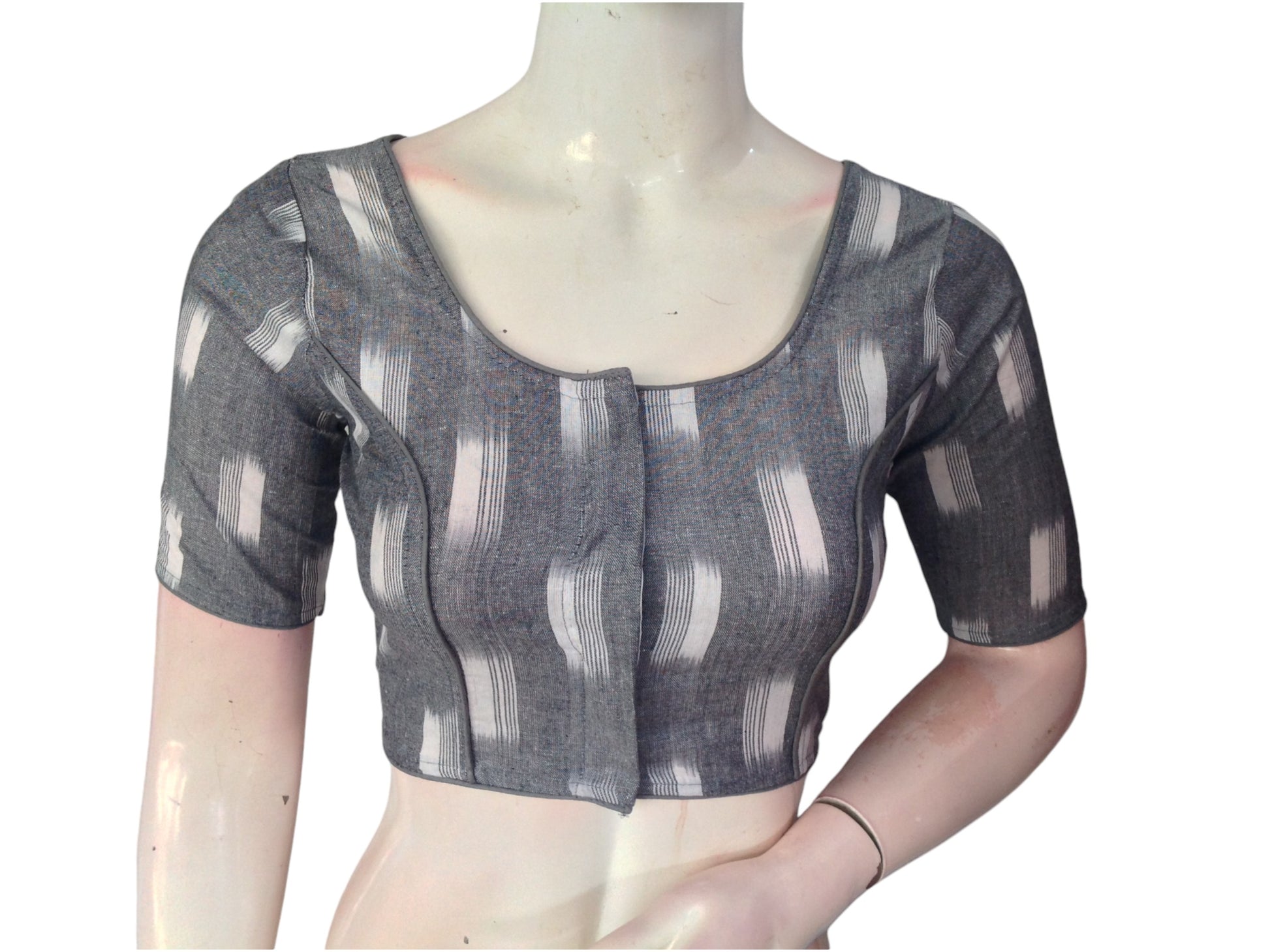 Grey Cotton Readymade Saree Blouse: A Versatile Essential