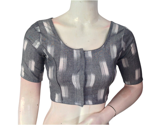 Grey Cotton Readymade Saree Blouse: A Versatile Essential
