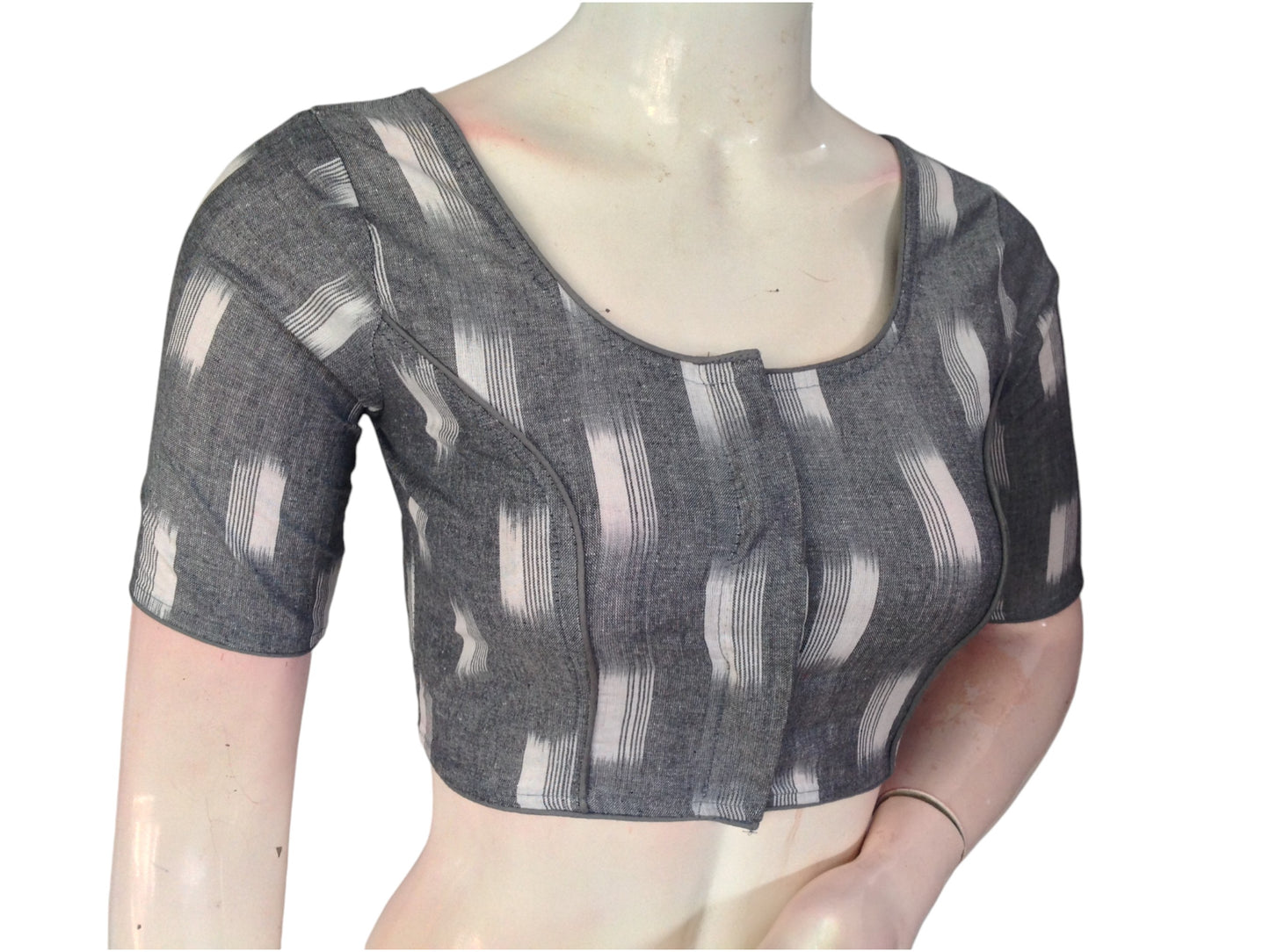 Grey Cotton Readymade Saree Blouse: A Versatile Essential