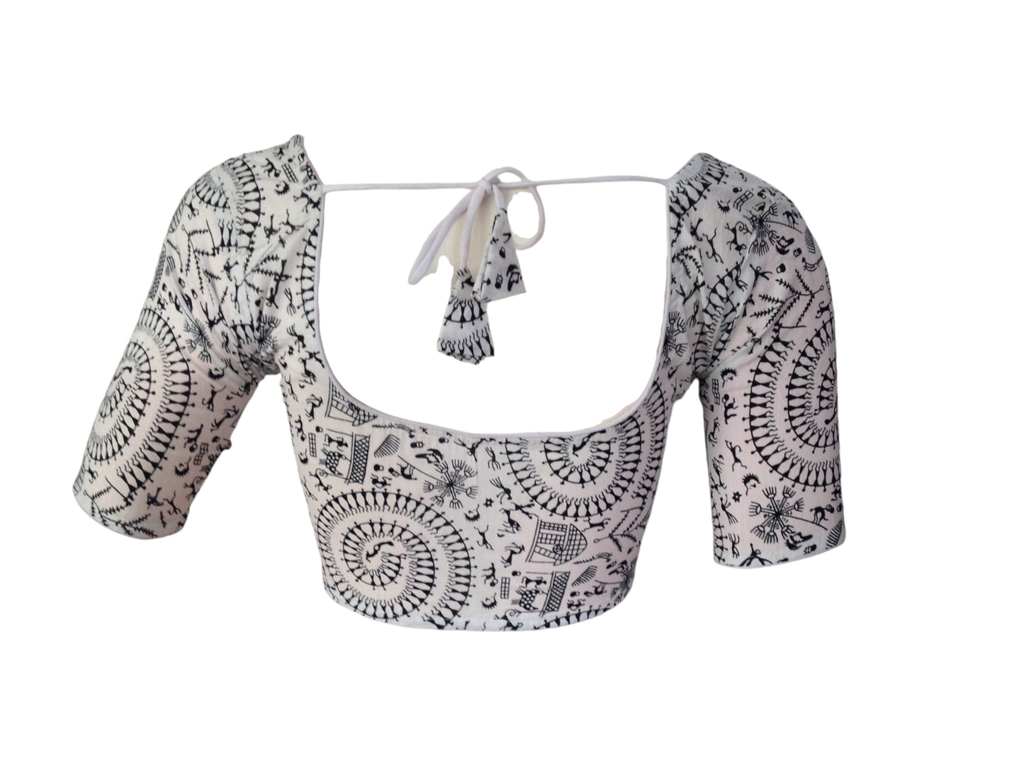 Eggshell Cotton Readymade Saree Blouse: A Delicate Delight