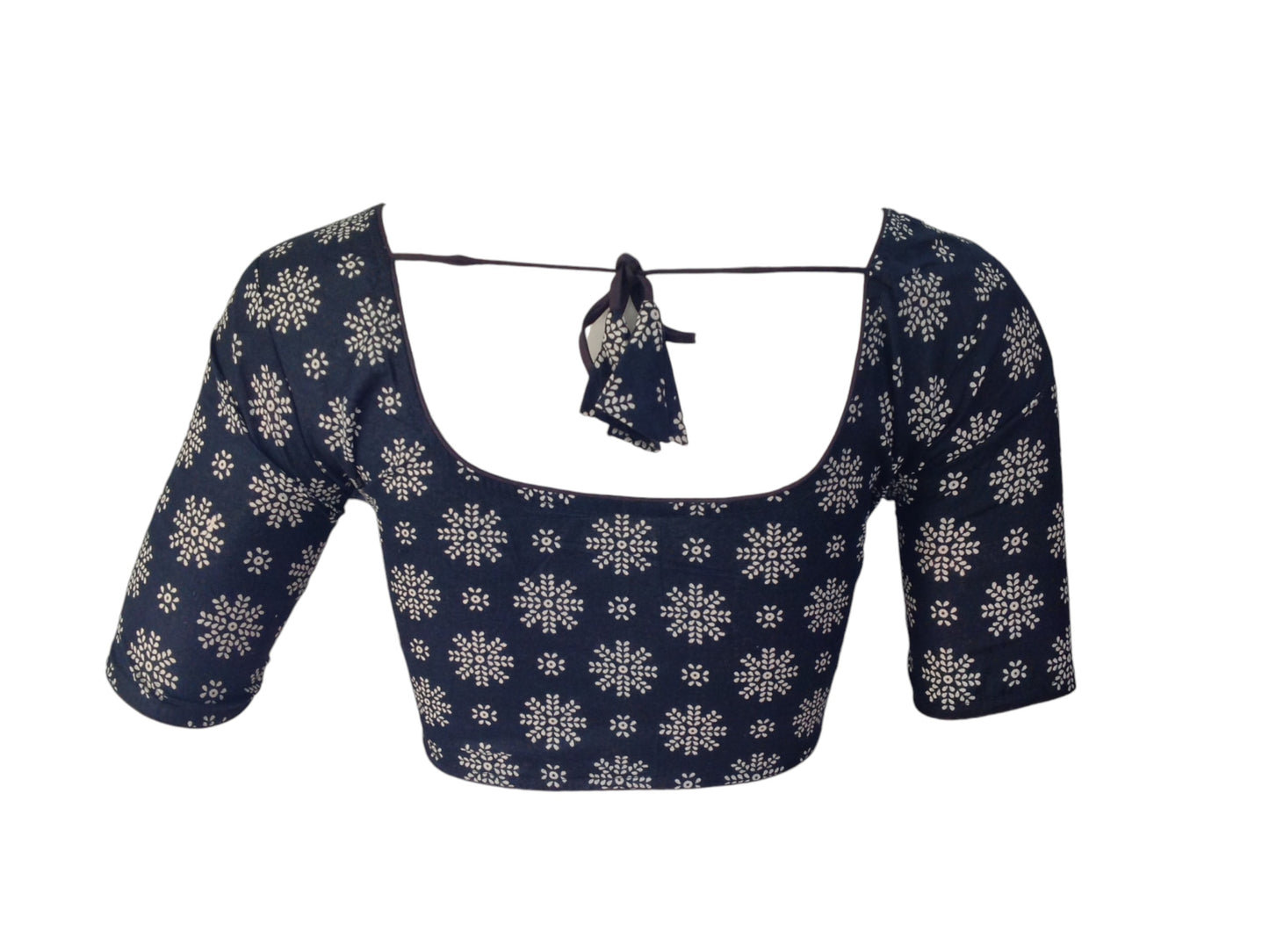 Navy Blue Cotton Readymade Saree Blouse: A Versatile Staple