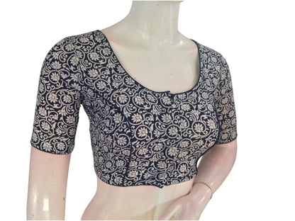 Black Cotton Readymade Saree Blouse: A Classic Staple