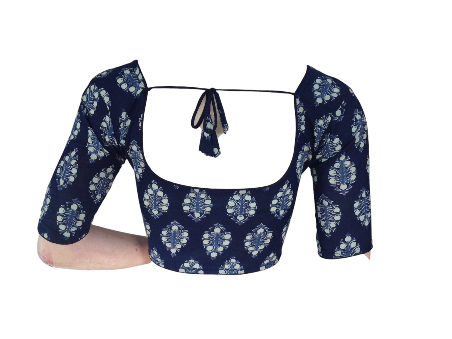 Blue Color Cotton Readymade Saree Blouse: A Sophisticated Choice