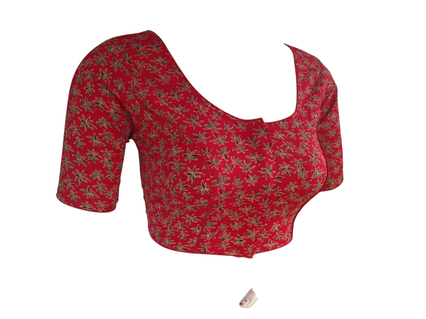 Red Cotton Readymade Saree Blouse: A Bold Statement