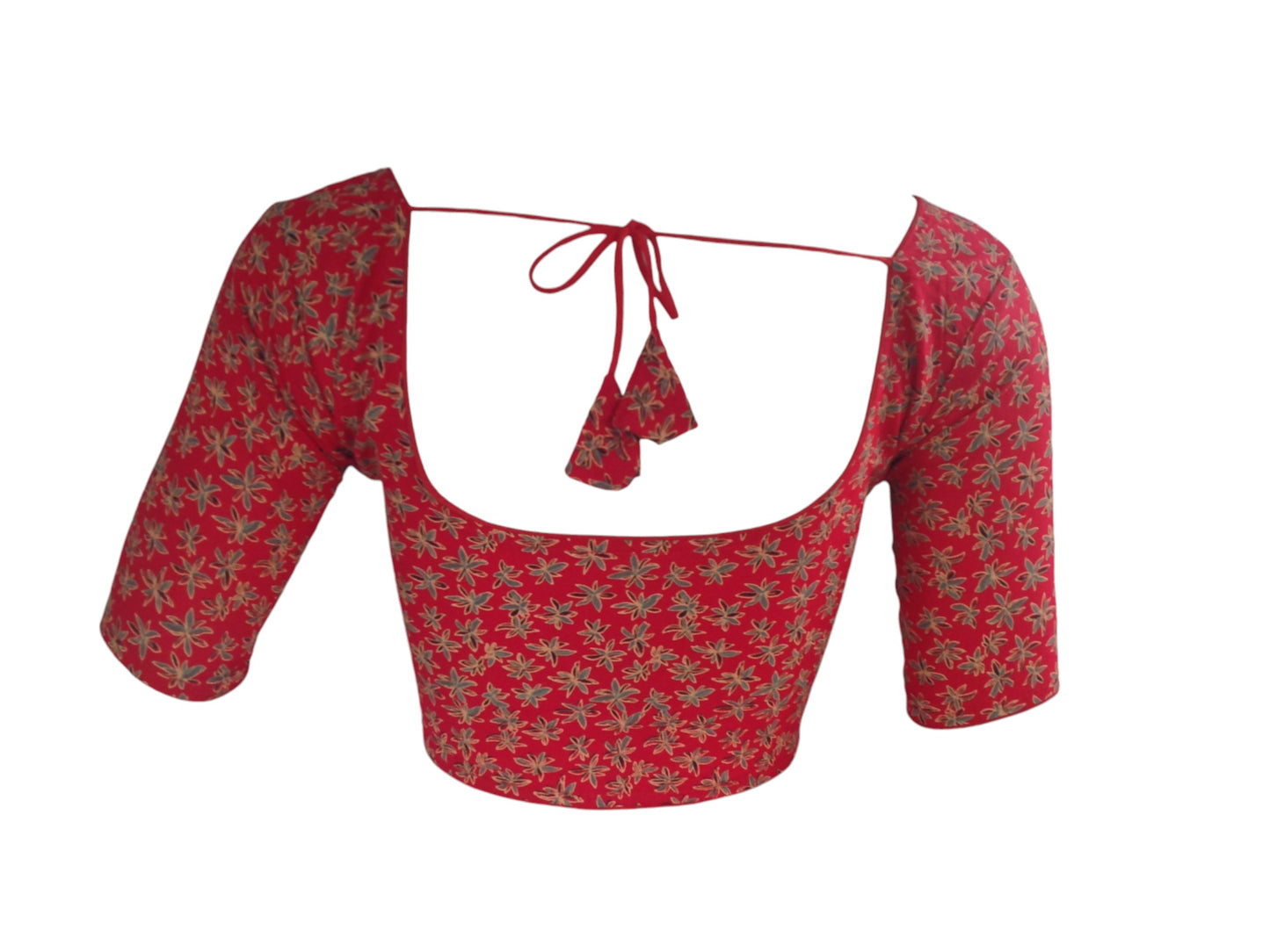 Red Cotton Readymade Saree Blouse: A Bold Statement