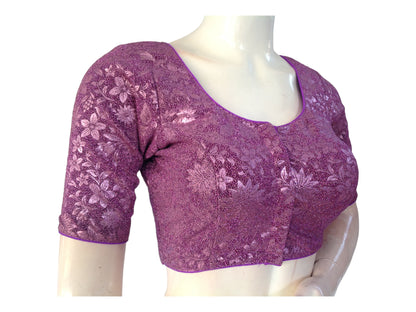 Purple Saree Blouse, Designer Saree Readymade Blouse, Trendy blouse design