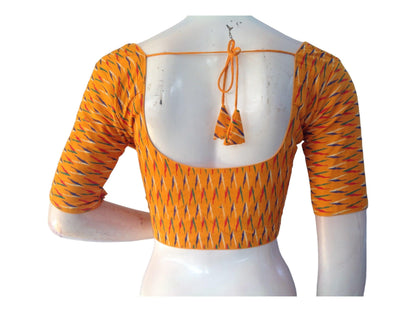 Yellow Saree Bouse, Cotton Readymade blouse, Trendy Indian Saree Choli top, Plus Size Blouse