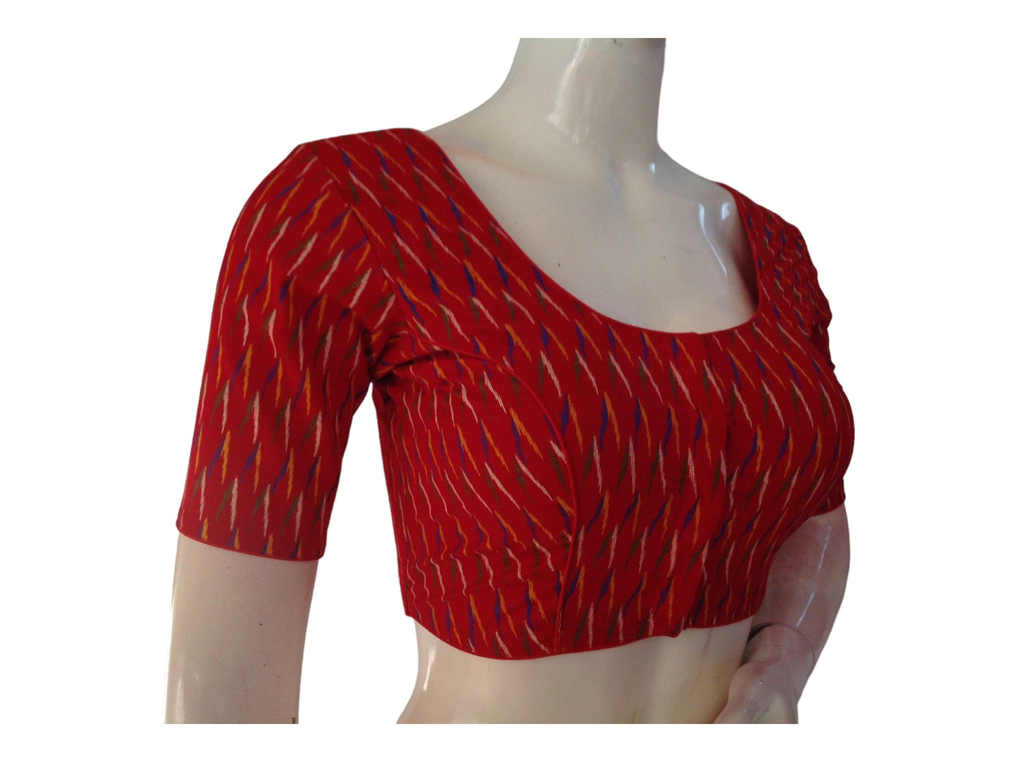 Red Saree Bouse, Cotton Readymade blouse, Trendy Indian Saree Choli top, Plus Size Blouse
