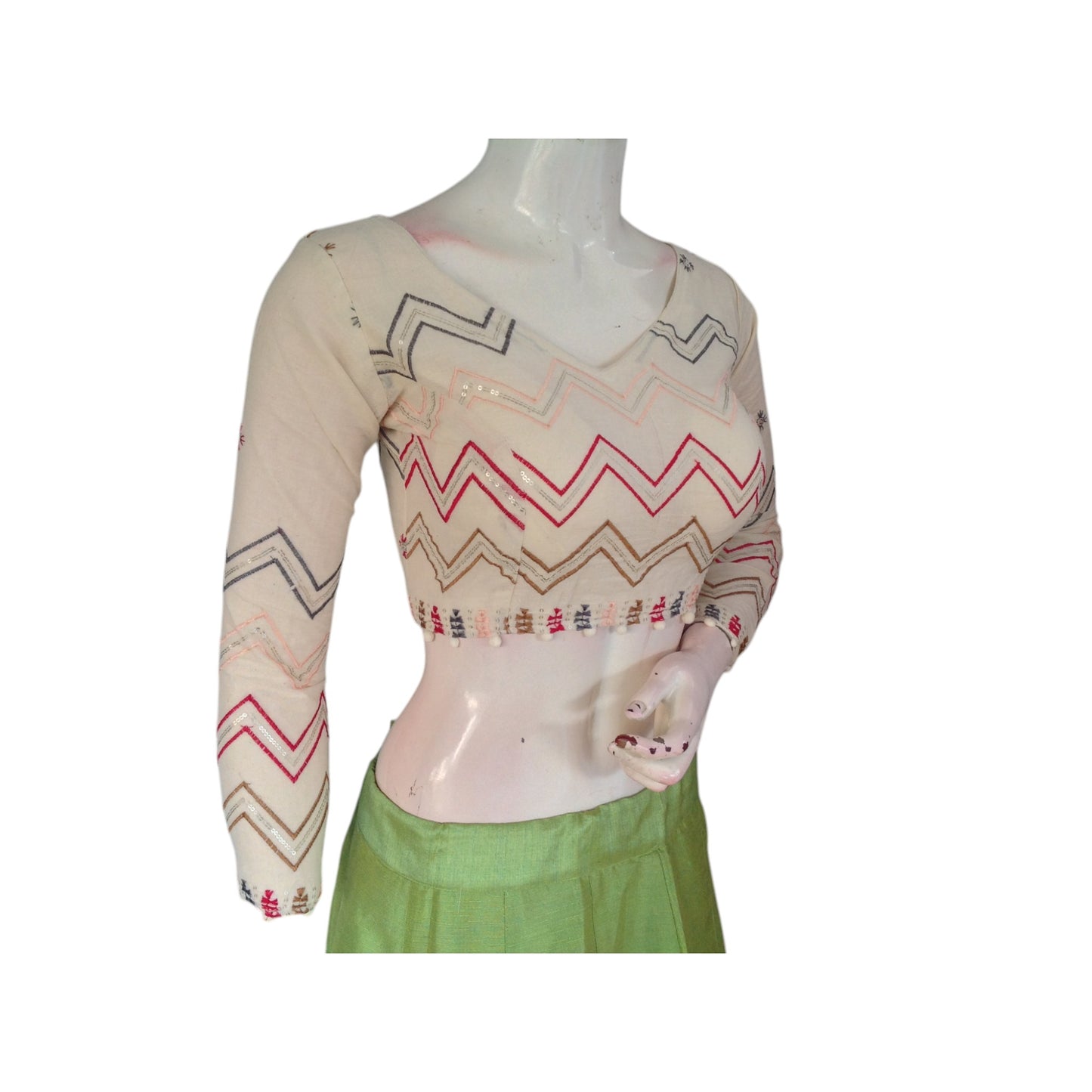 Ethical Fashion, Exquisite Style: Designer Khadi Cotton Readymade Saree Blouses