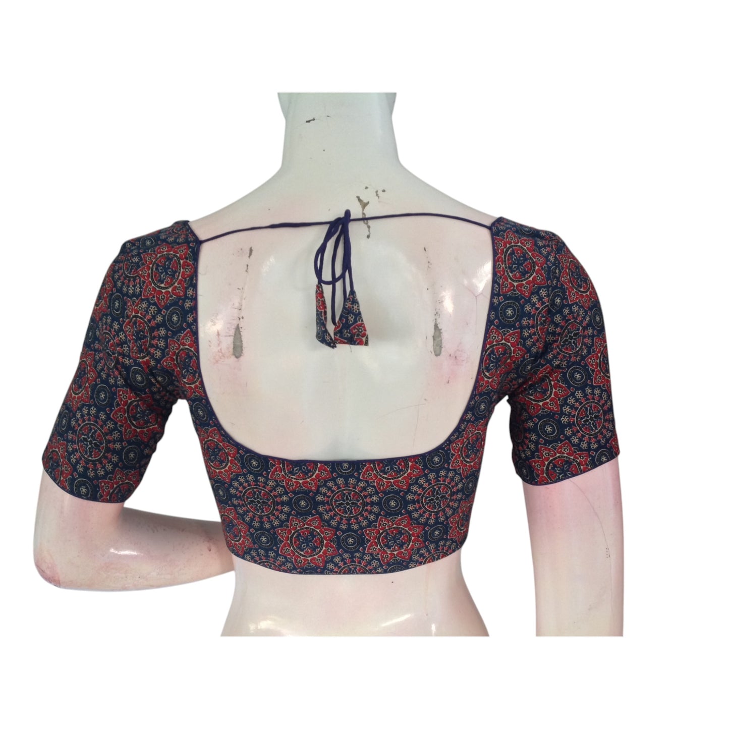 Navy Delight: Ready-to-Wear Cotton Readymade Saree Blouses | USA