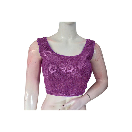 Dreamy Lavender Color Designer Saree Blouse | Ready to Wear | Versatile & Chic