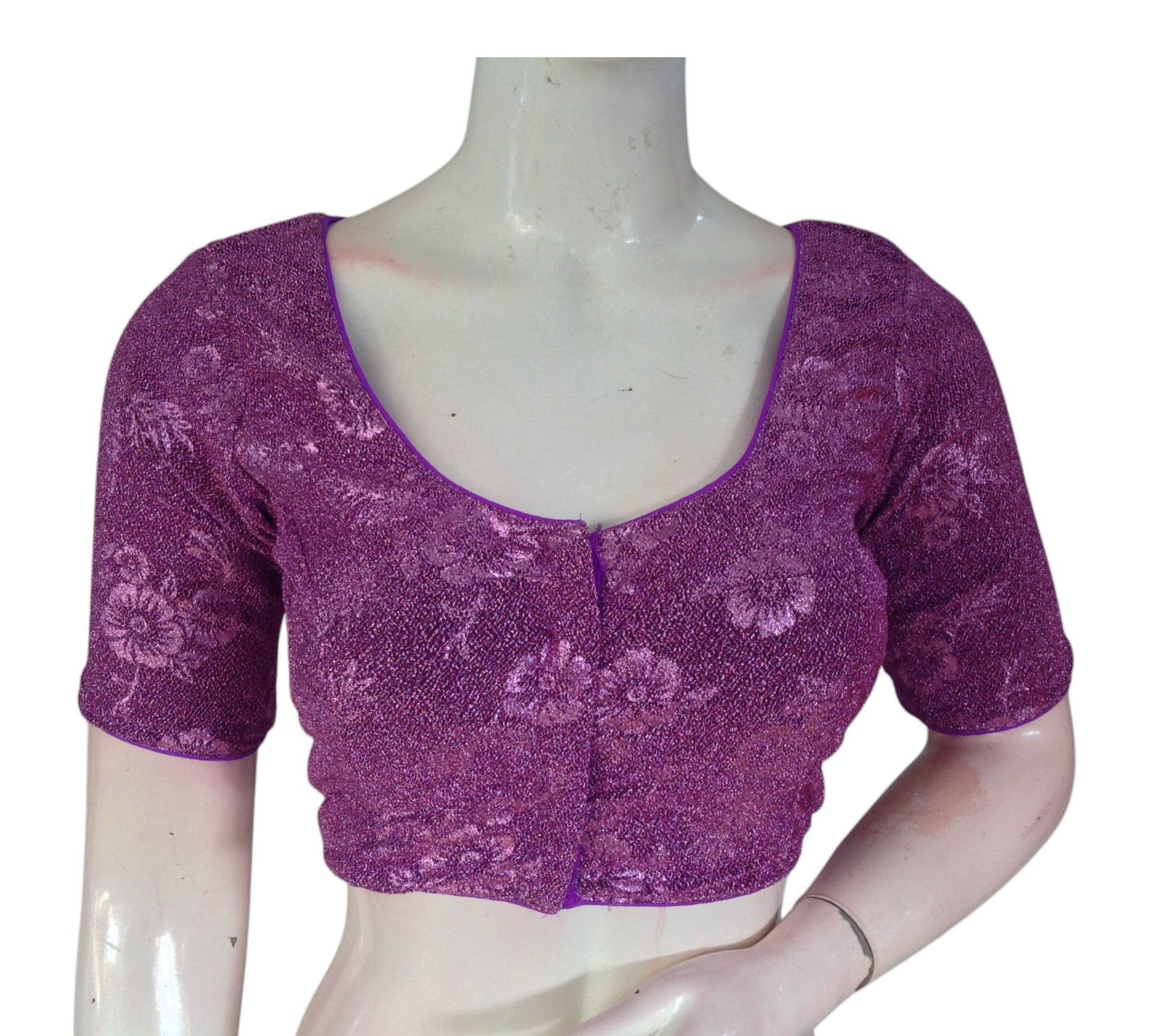 Lovely Lavender Designer Saree Blouse | Trendy & Ready to Wear