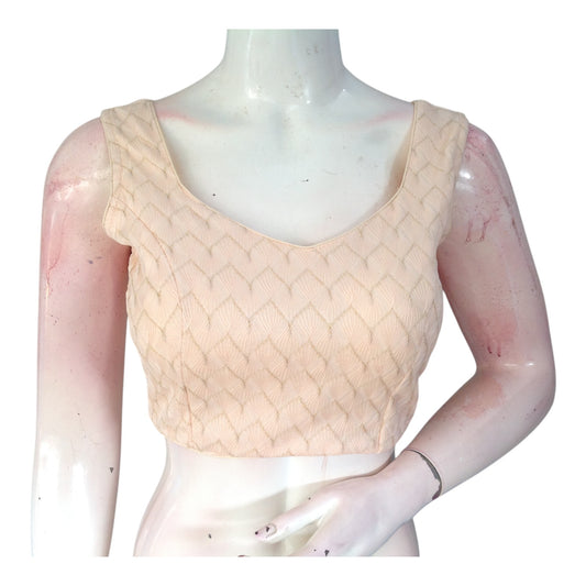 Peach Color Georgette Blouse for Party & Wedding - Designer Collection