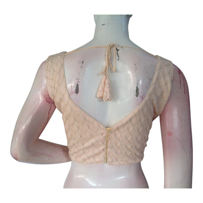 Peach Color Georgette Blouse for Party & Wedding - Designer Collection