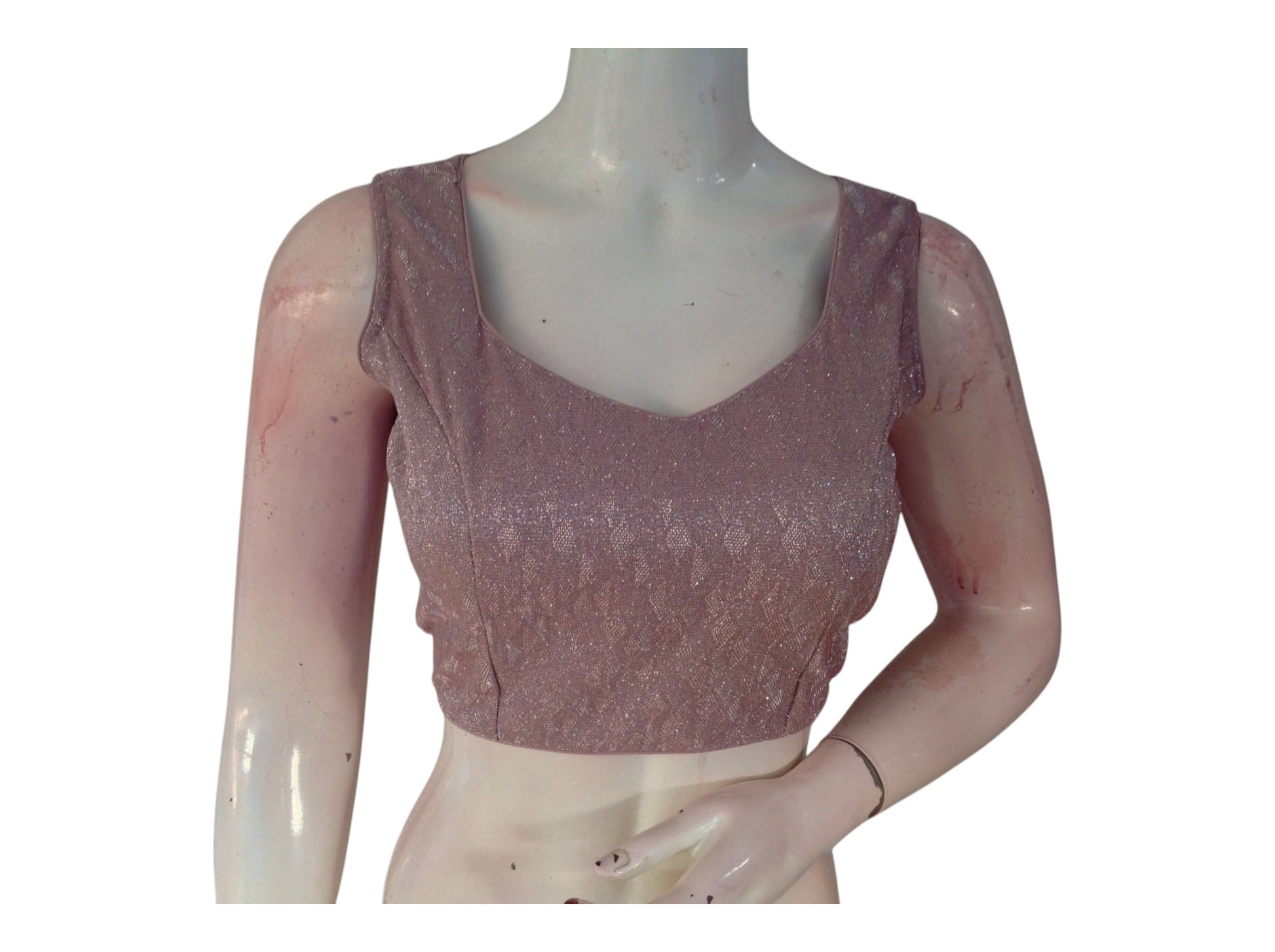 Pastel Magenta Color Sequin Saree Ready made Blouse - A Touch of Enchantment