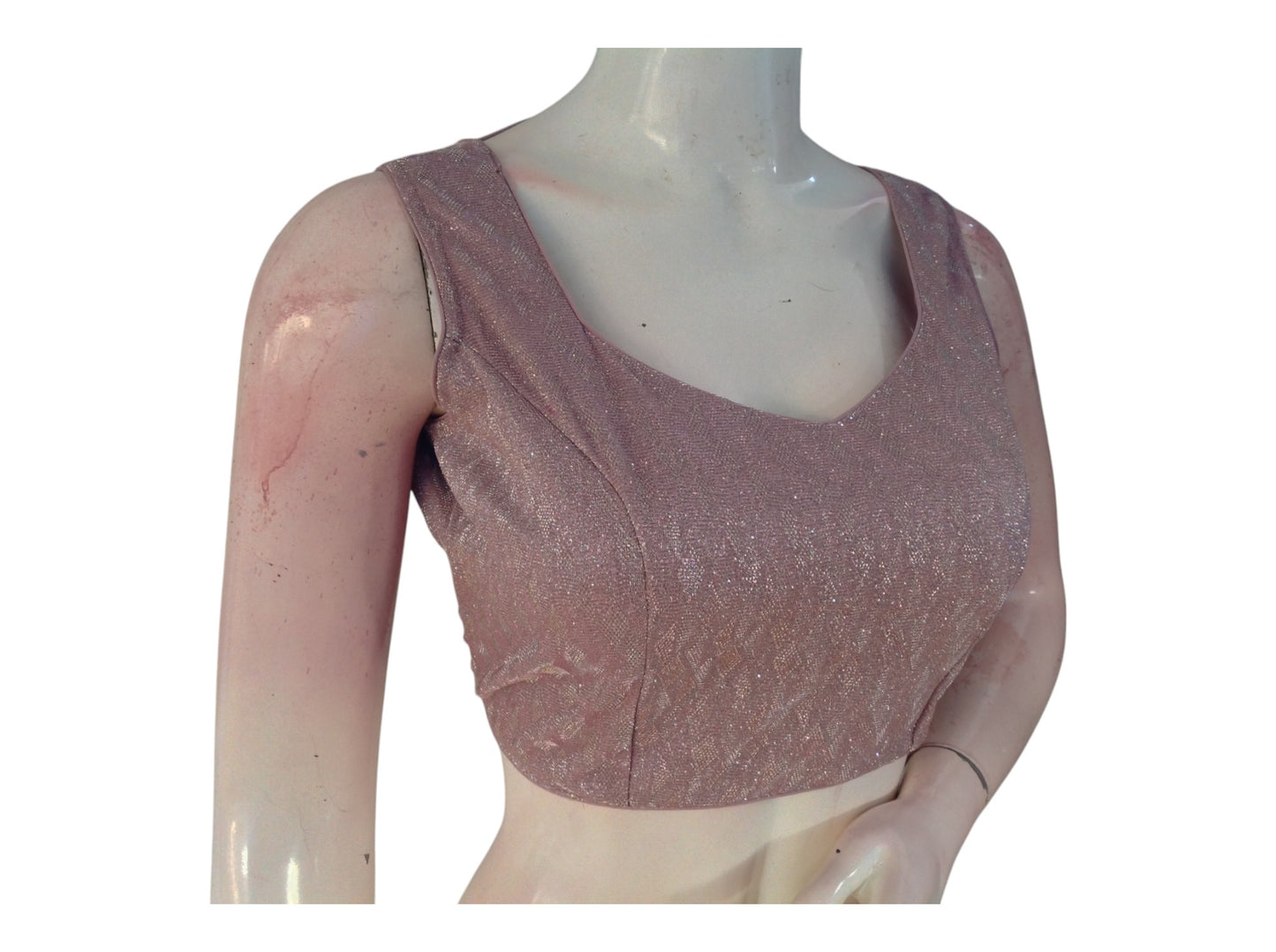 Pastel Magenta Color Sequin Saree Ready made Blouse - A Touch of Enchantment