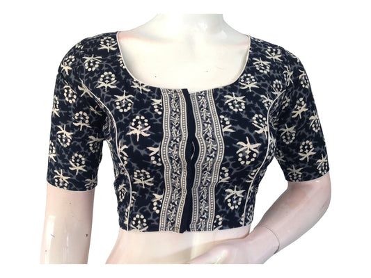 Black High-Neck Blouse: Effortless Elegance in Cotton