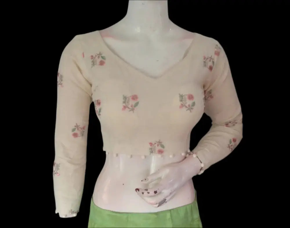 A Touch of Elegance: Khadi Cotton Designer Readymade Saree Blouses - D3blouses