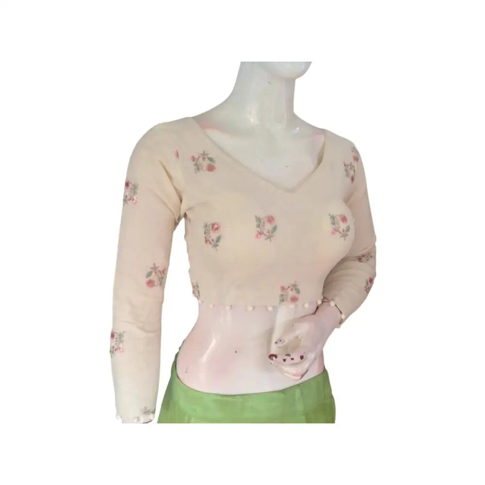 A Touch of Elegance: Khadi Cotton Designer Readymade Saree Blouses - D3blouses