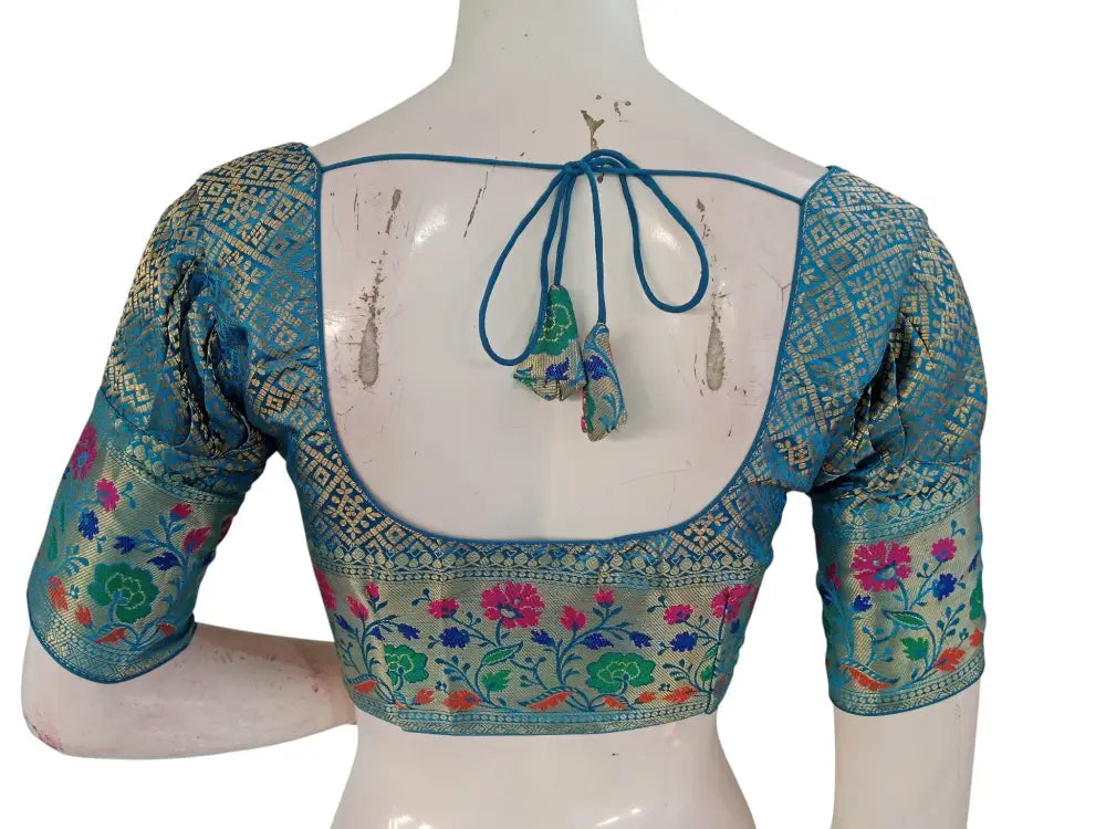 Banarasi Brocade Silk Puff Sleeve Saree Blouse |Ready to Wear|Wedding & Festive Readymade Blouse