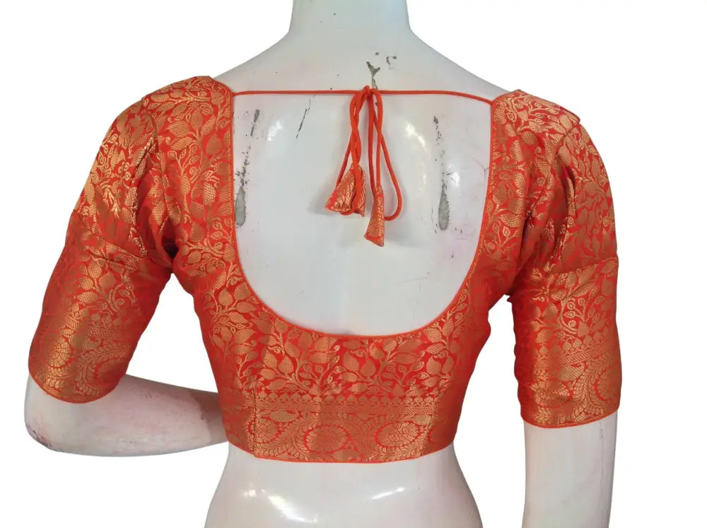 Banarasi Brocade Silk Puff Sleeve Saree Blouse |Ready to Wear|Wedding & Festive Readymade Blouse