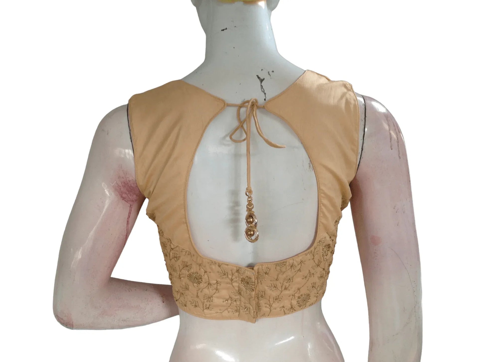 Beige Color Designer Embroidery Saree Readymade Blouse - D3blouses