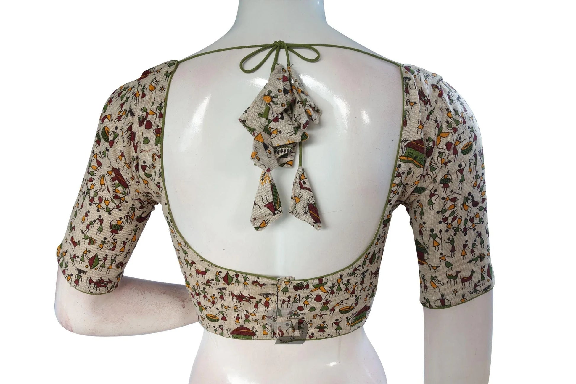 Beige Color Jute Cotton Readymade Designer Blouse - D3blouses