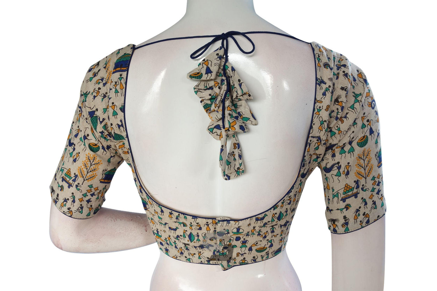 Beige Color Jute Cotton Readymade Designer Blouse - D3blouses