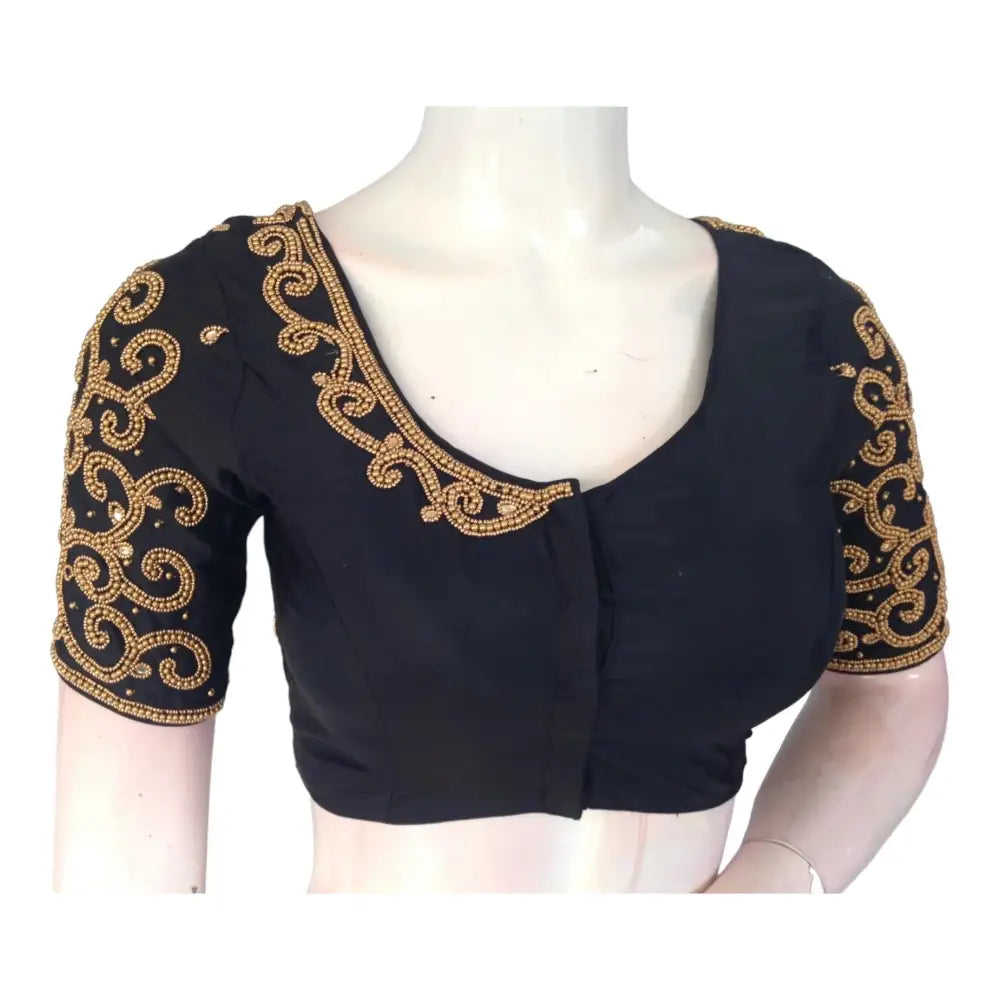 Black Aari Hand Work Blouses | Wedding Bridal Blouses | Shop Online - D3blouses